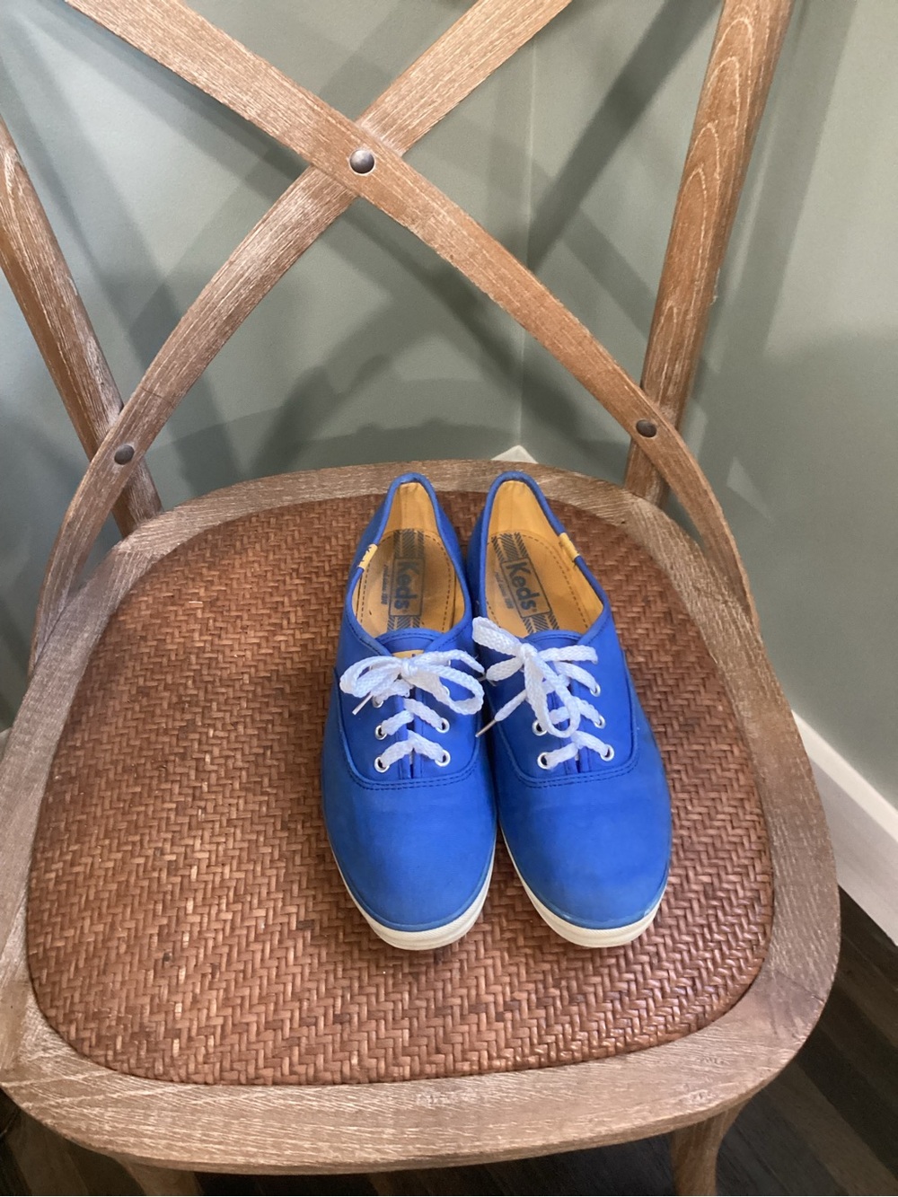 Keds Low-Top Sneakers in Royal Blue with White Laces